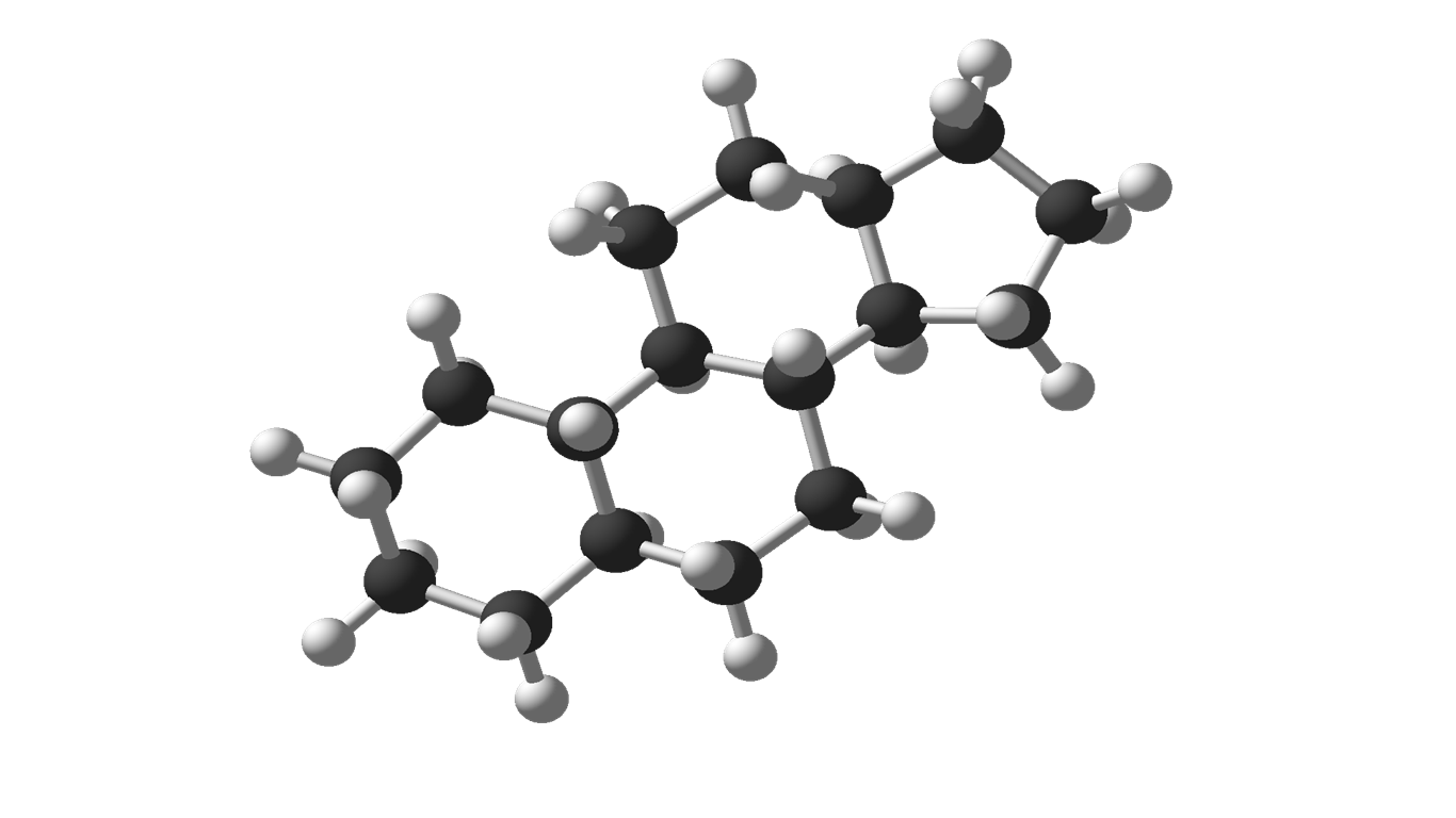 Picture of a molecular model of a generic steroid.